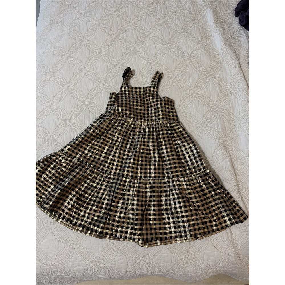 New with Tags Girls Size 7 Black and Gold Crew Cuts Fancy Formal Dress